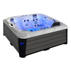 76 jet acrylic square hot tub with ozonator