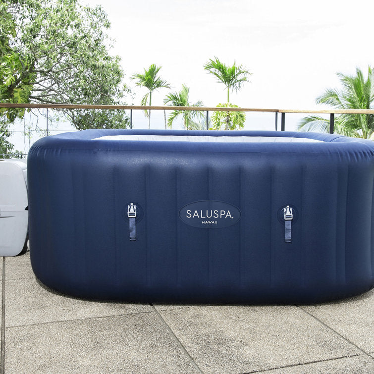 bestway saluspa hawaii airjet inflatable hot tub with energysense cover 2c blue bestway saluspa hawaii airjet inflatable hot tub with energysense cover 2c blue