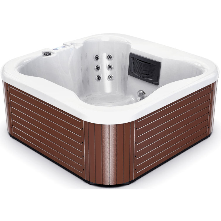 luxuria spas 120 volt 4 person 55 jet square plug 26 play hot tub with ozonator