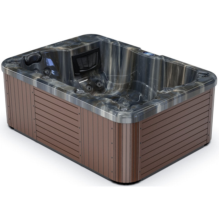 luxuria spas 220 volt 3 person 55 jet rectangle plug 26 play hot tub with ozonator