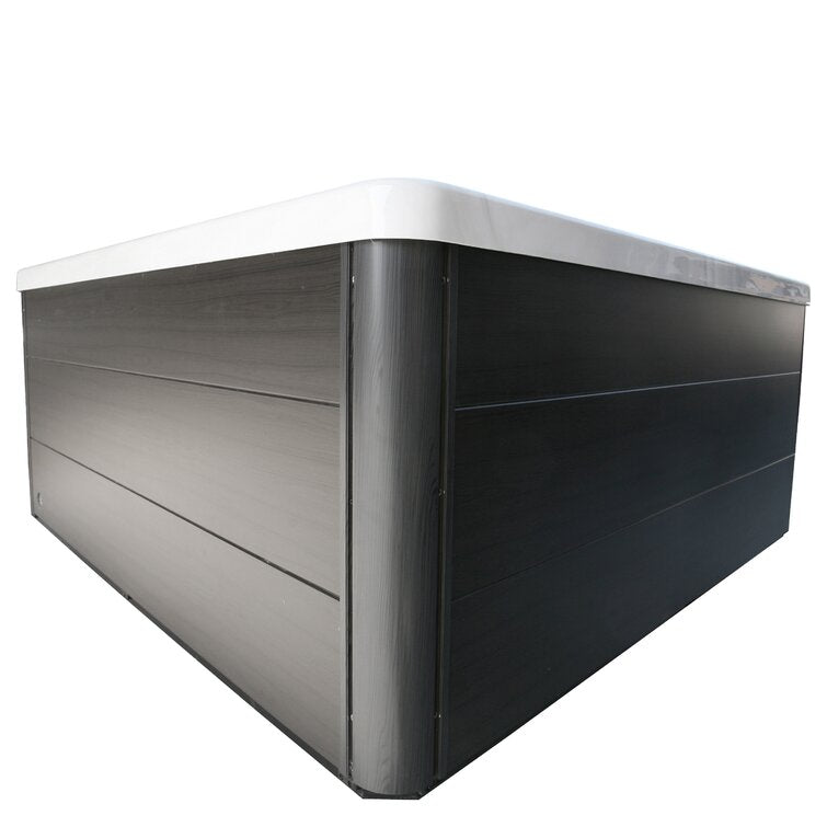 wsinc 5 person 32 jet acrylic square hot tub with ozonator in grey oak 5cd8efbe 1698 4509 80d1 3c4095bec2f8