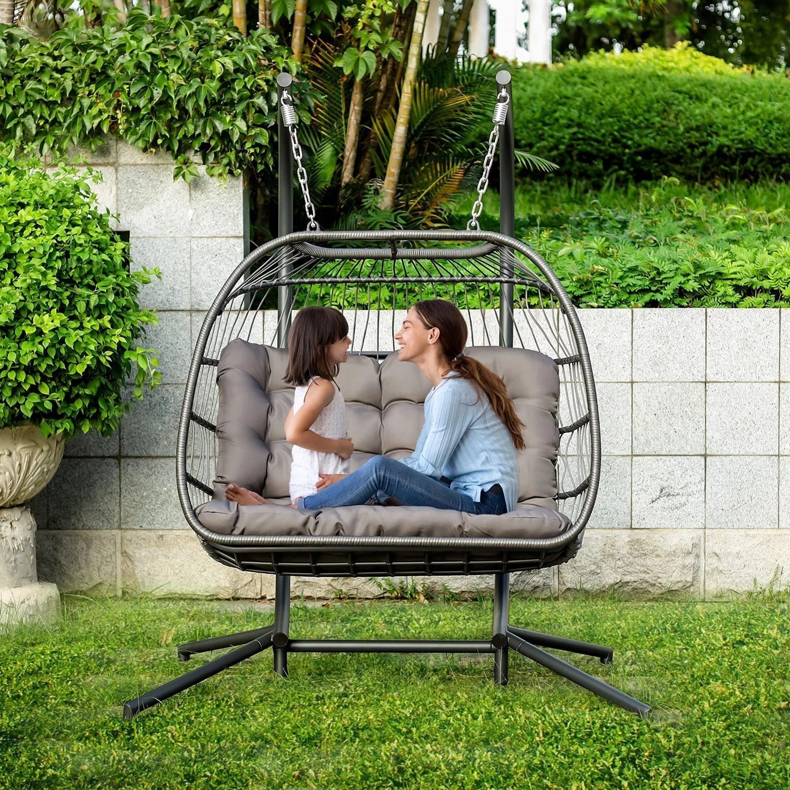 brafab luxury x large double egg swing chair 2 person hanging chair hand made 1 2 brafab luxury x large double egg swing chair 2 person hanging chair hand made 1 2